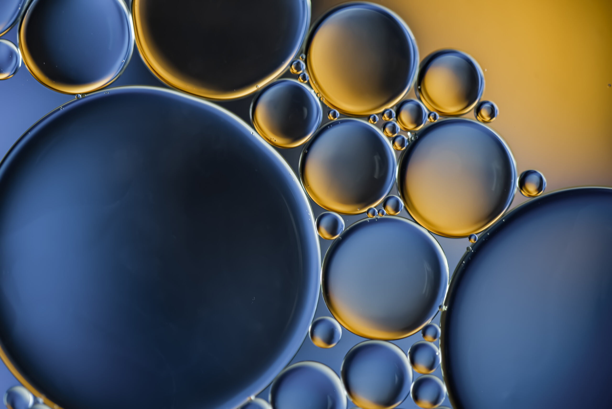Blue and Yellow Bubbles